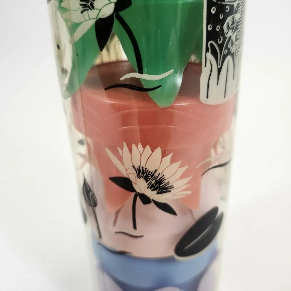 Vintage Lotus Flower Coasters Set of 8 Magic Polyethylene MidCenturty Kitch Tiki